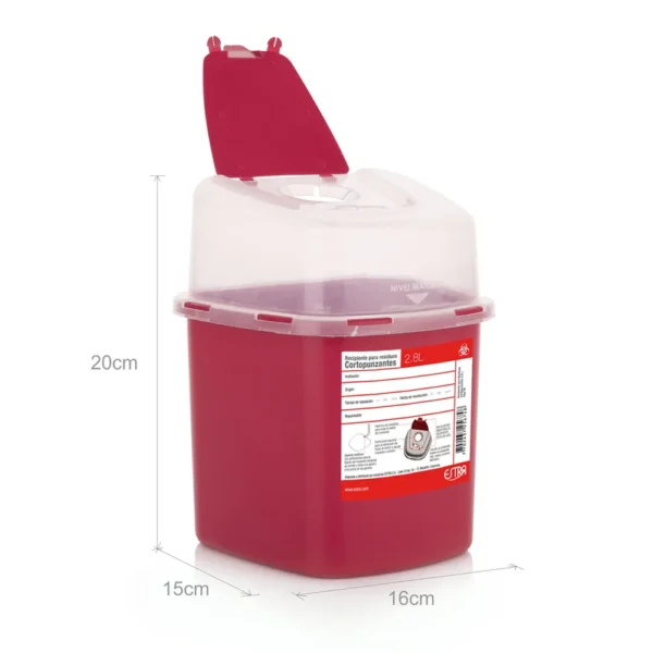 RECIPIENTE RESIDUOS CORTOPUNZANTES 2.8L